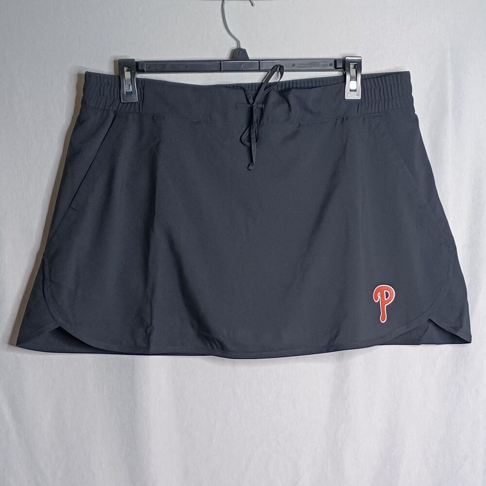 Philadelphia Phillies Skort Skirt Womens Large Black MLB Baseball Columbia Golf